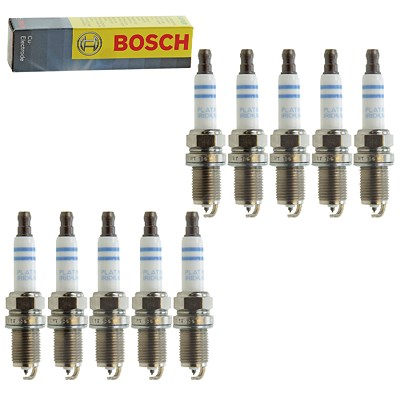 Bosch 10x Zündkerze Doppelplatin FR5KPP332S [Hersteller-Nr. 0242245576] für Audi, VW von Bosch