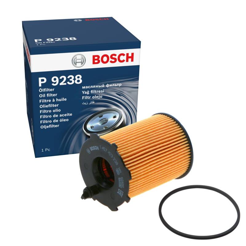 Bosch P9238 Ölfilter für Autos - trennt Ruß- und Metallpartikel vom Motoröl - ermöglicht zuverlässige Motorschmierung von Bosch