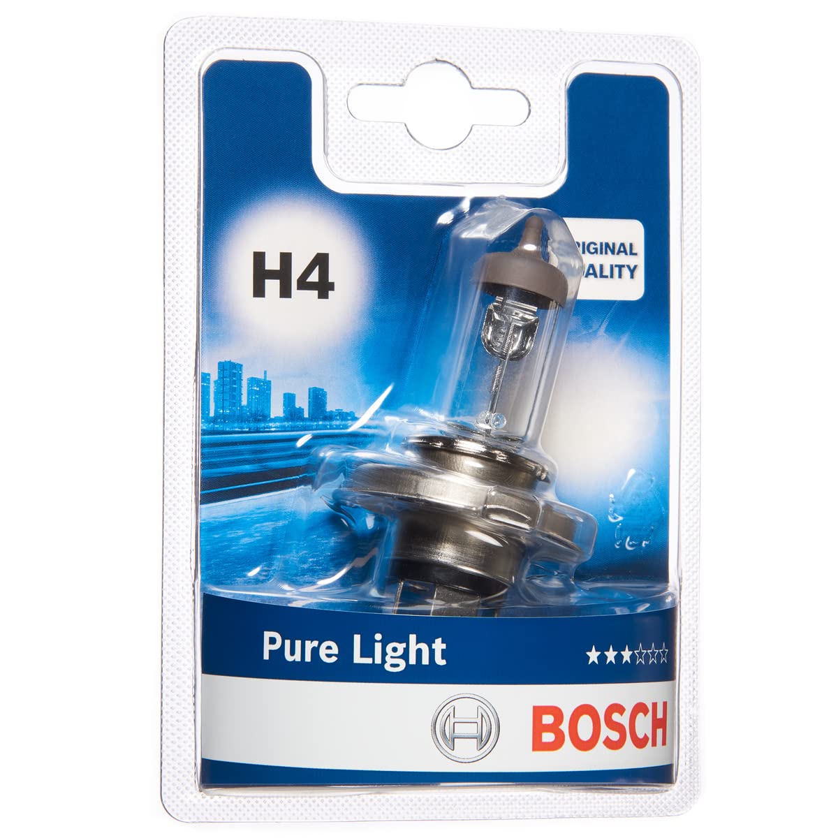 Bosch H4 Pure Light Lampe - 12 V 60/55 W P43t - 1 Stück von Bosch Automotive