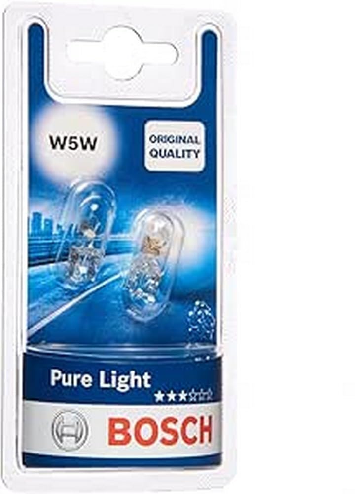 Bosch W5W Pure Light Fahrzeuglampen - 12 V 5 W W2,1x9,5d - 2 Stücke von Bosch Automotive