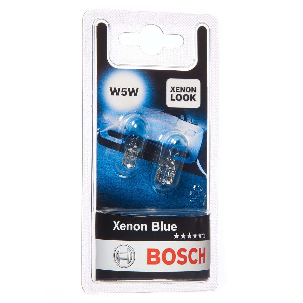 Bosch W5W Xenon Blue Fahrzeuglampen - 12 V 5 W W2,1x9,5d - 2 Stücke von Bosch Automotive