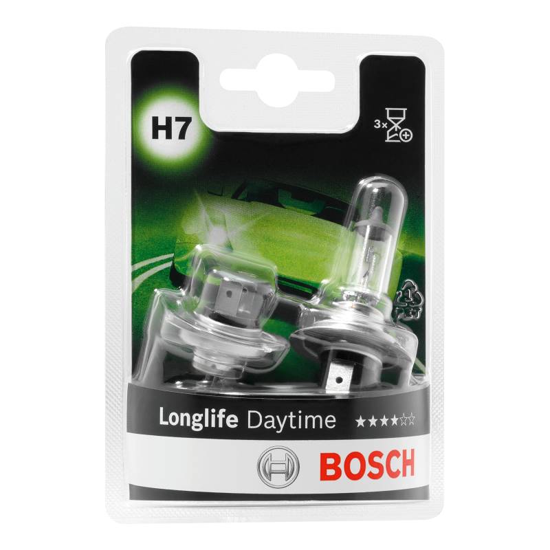 Bosch H7 Longlife Fahrzeuglampe 12V 55W PX26d (2 Stück) von Bosch