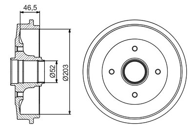 Bosch 1x Bremstrommel [Hersteller-Nr. 0986477253] für Peugeot, Citroën von Bosch