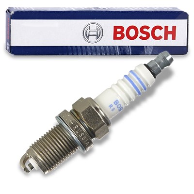 Bosch 1x Zündkerze FR8DC+ [Hersteller-Nr. 0242229659] für Audi, Chrysler, Daewoo, Dodge, Fiat, Hyundai, Jeep, Kia, Lancia, Mazda, Mercedes-Benz, Nissa von Bosch