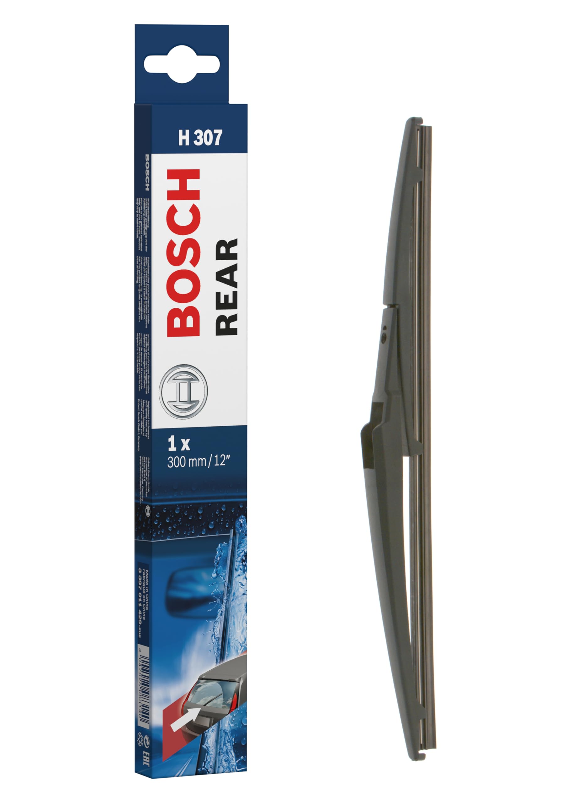 Bosch Scheibenwischer Rear H307, Länge: 300mm – Scheibenwischer für Heckscheibe von Bosch Automotive