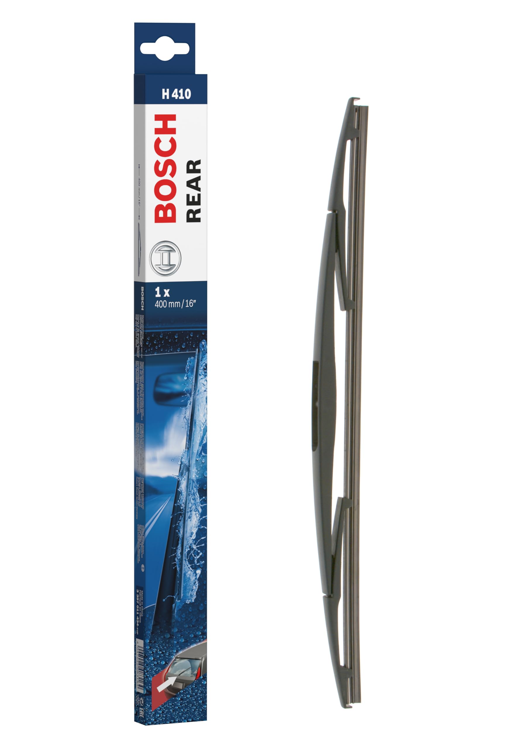 Bosch Scheibenwischer Rear H410, Länge: 400mm – Scheibenwischer für Heckscheibe von Bosch Automotive