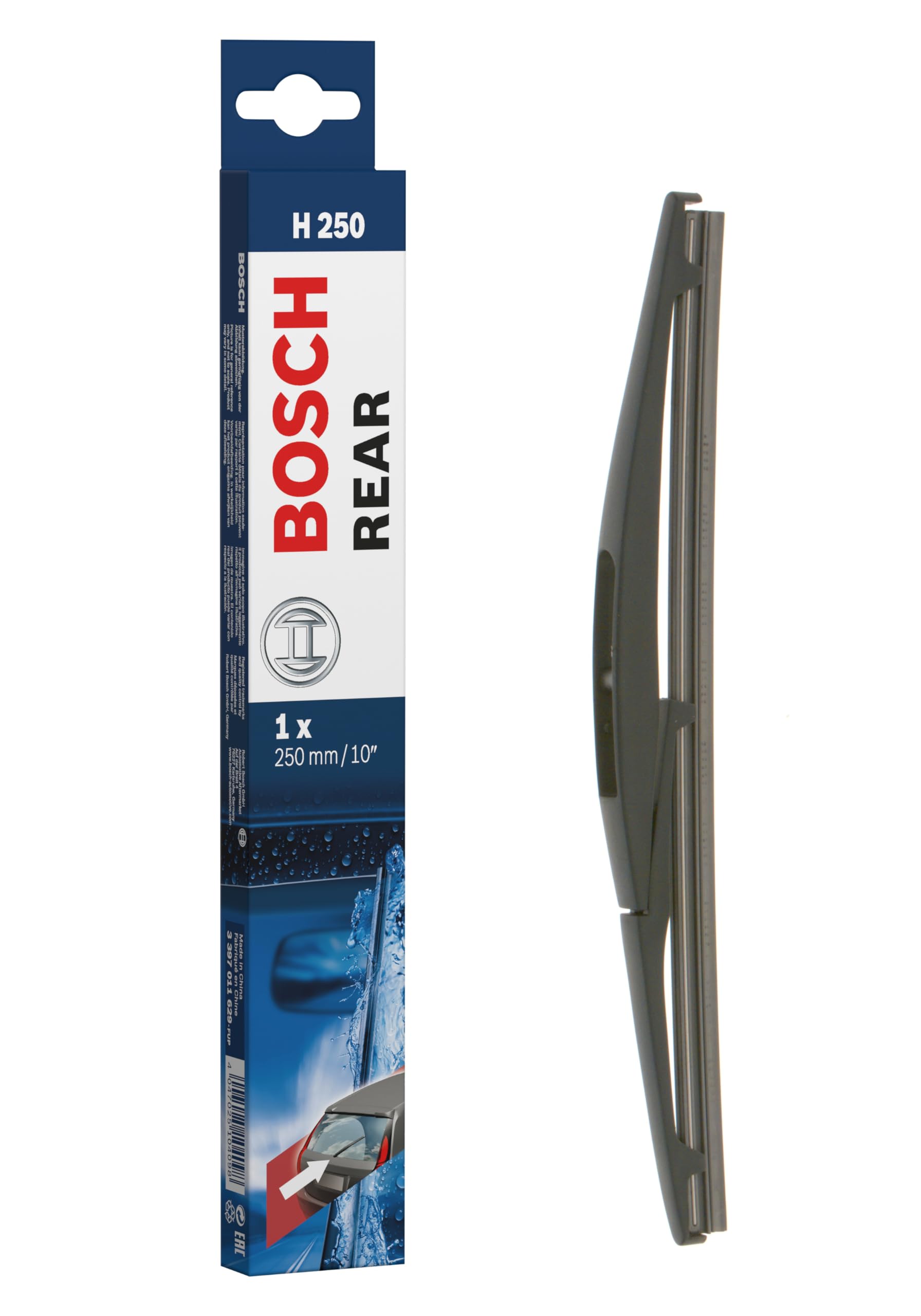 Bosch Scheibenwischer Rear H250, Länge: 250mm – Scheibenwischer für Heckscheibe von Bosch Automotive