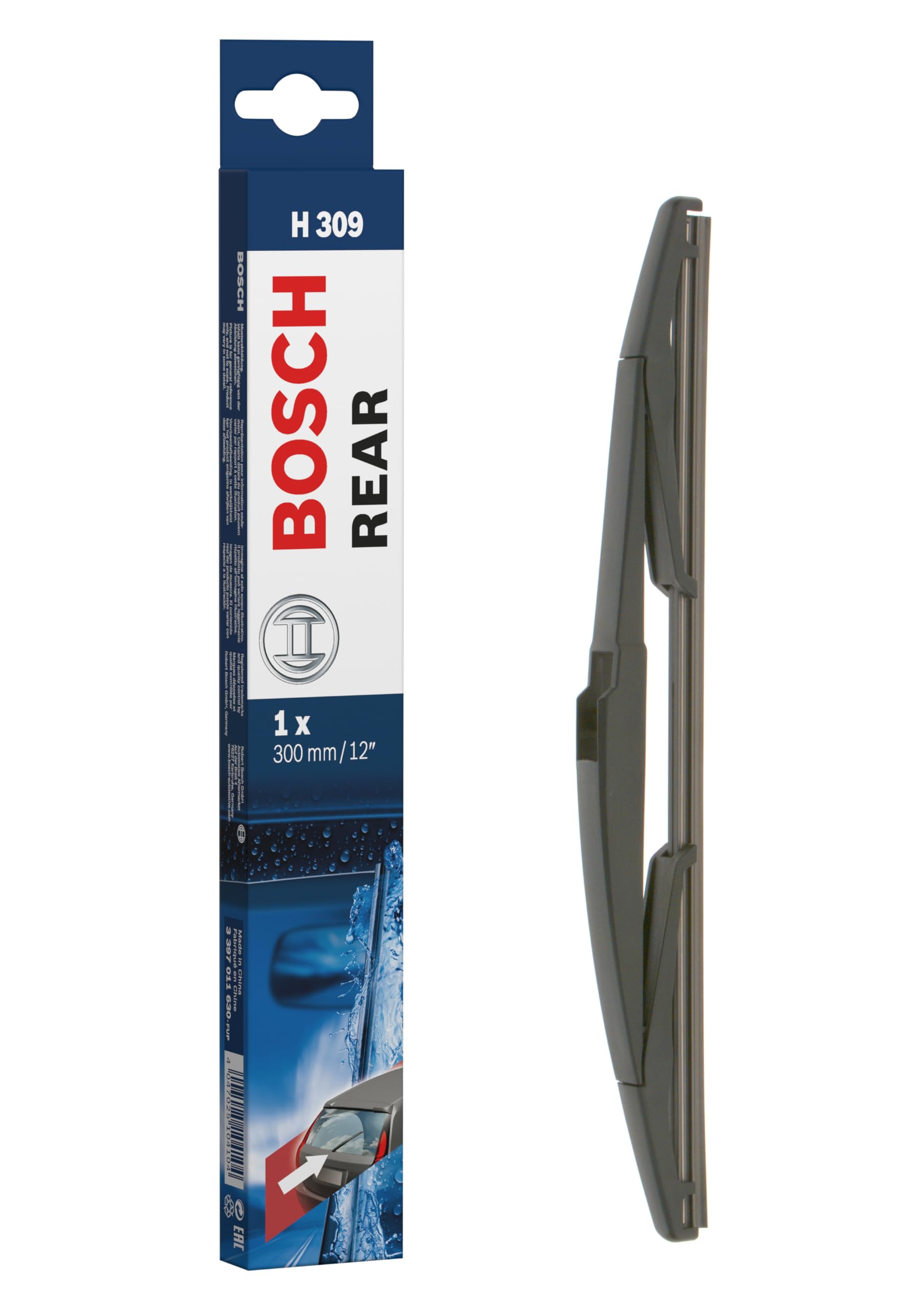 Bosch Scheibenwischer Rear H309, Länge: 300mm – Scheibenwischer für Heckscheibe von Bosch Automotive