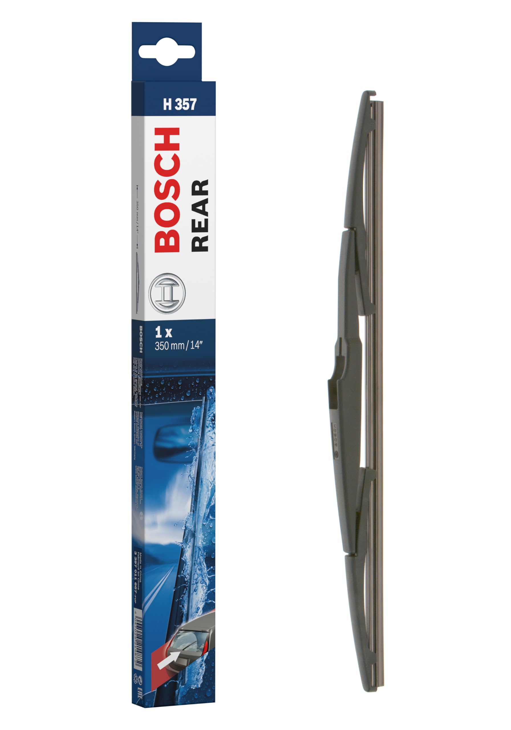 Bosch Scheibenwischer Rear H357, Länge: 350mm – Scheibenwischer für Heckscheibe von Bosch Automotive