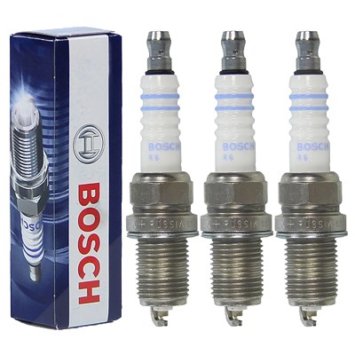 Bosch 3x Zündkerze FR8DCX+ [Hersteller-Nr. 0242229654] für Chrysler, Daihatsu, Infiniti, Lexus, Nissan von Bosch