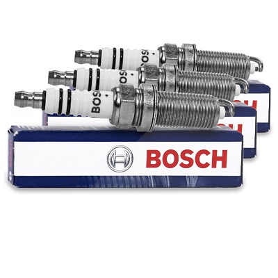 Bosch 3x Zündkerze FR8SC+ [Hersteller-Nr. 0242229797] für Citroën, Peugeot, Toyota von Bosch