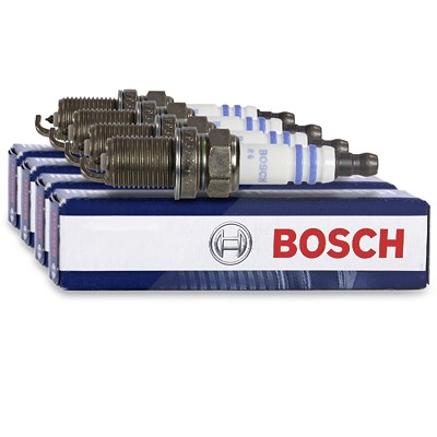Bosch 4x Zündkerze Doppelplatin FR6KPP33X+ für Ford, Honda, Nissan, Opel, Renault, Saab, Subaru, Suzuki, Toyota von Bosch