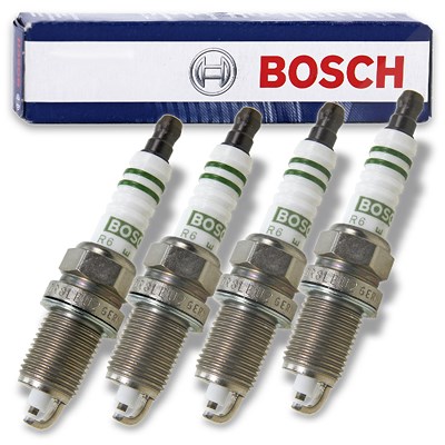 Bosch 4x Zündkerze FQR8LEU2 [Hersteller-Nr. 0242229699] für Alfa Romeo, Chevrolet, Fiat, Opel, Saab, Suzuki von Bosch