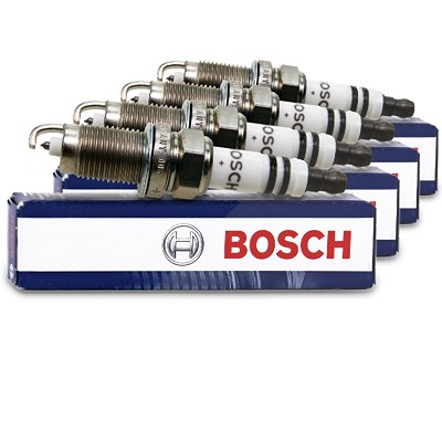 Bosch 4x Zündkerze FR7HPP33+ [Hersteller-Nr. 0242236566] für Audi, Seat, Skoda, VW von Bosch