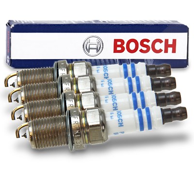 Bosch 4x Zündkerze FR7KI332S [Hersteller-Nr. 0 242 236 571] für Alfa Romeo, Audi, Chevrolet, Chrysler, Citroën, Dodge, Fiat, Ford Usa, Geely, Gm Korea von Bosch