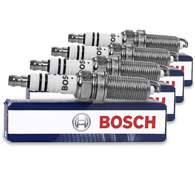 Bosch 4x Zündkerze FR8SC+ [Hersteller-Nr. 0242229797] für Citroën, Mitsubishi, Peugeot, Renault von Bosch