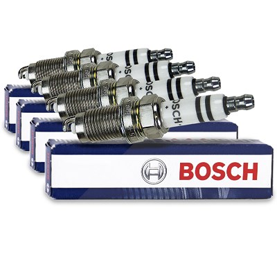 Bosch 4x Zündkerze [Hersteller-Nr. 0242236565] für Jeep, Seat, Skoda, VW von Bosch