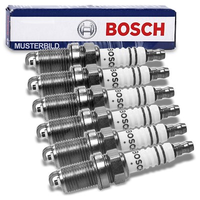 Bosch 6x Zündkerze Doppelplatin FR7KPP33+ [Hersteller-Nr. 0 242 236 564] für Audi, Bentley, Kia von Bosch