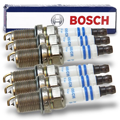 Bosch 6x Zündkerze FR7KI332S [Hersteller-Nr. 0 242 236 571] für BMW, Cadillac, Chrysler, Citroën, Dodge, Ford, Ford Usa, Gm Korea, Hyundai, Kia, Lexus von Bosch