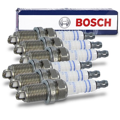 Bosch 6x Zündkerze FR7LDC+ [Hersteller-Nr. 0 242 235 668] für Audi, BMW, Lexus, Opel, Porsche, Saab, Ssangyong, Toyota, VW von Bosch