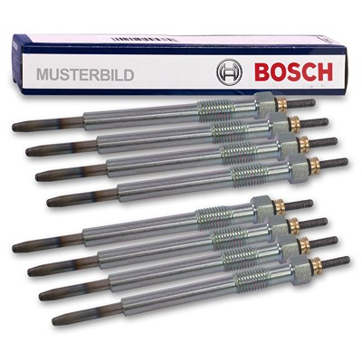 Bosch 8x Glühkerze Duraterm GLP008 [Hersteller-Nr. 0 250 202 142] für Jeep, Mercedes-Benz von Bosch