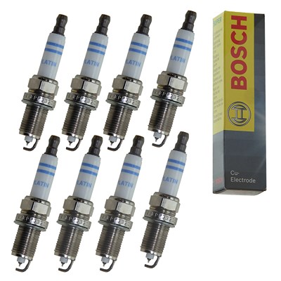 Bosch 8x Zündkerze Doppelplatin [Hersteller-Nr. 0242235776] für BMW von Bosch