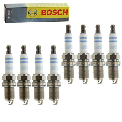 Bosch 8x Zündkerze Doppelplatin FR5KPP332S [Hersteller-Nr. 0242245576] für Audi, VW von Bosch