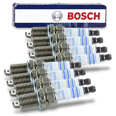 Bosch 8x Zündkerze Doppelplatin FR7KPP33U+ [Hersteller-Nr. 0242236544] für Mercedes-Benz, Bentley, Hyundai, Jaguar, Volvo von Bosch