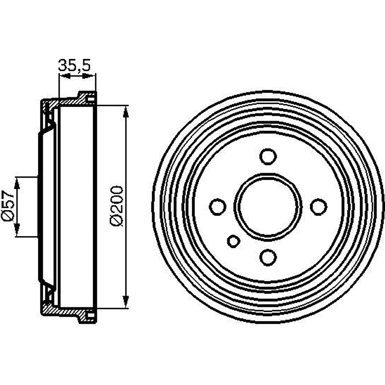 Bosch 986477021 Bremstrommel von Bosch