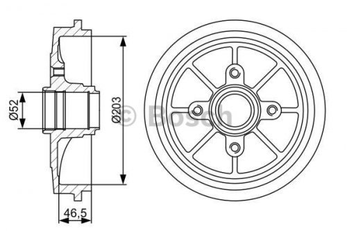 Bosch 986477126 Bremstrommel von Bosch