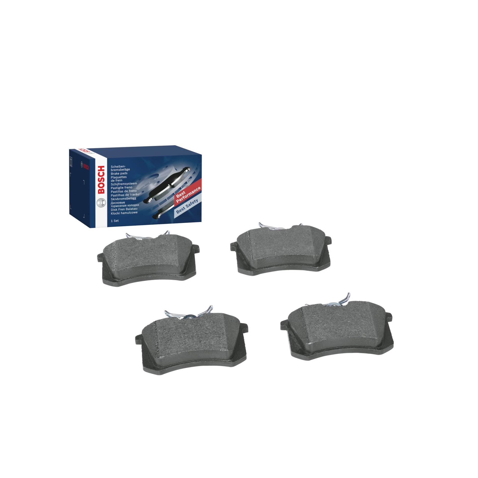 Bosch BP1295 Bremsbeläge - Hinterachse - ECE-R90 Zertifizierung - vier Bremsbeläge pro Set von Bosch