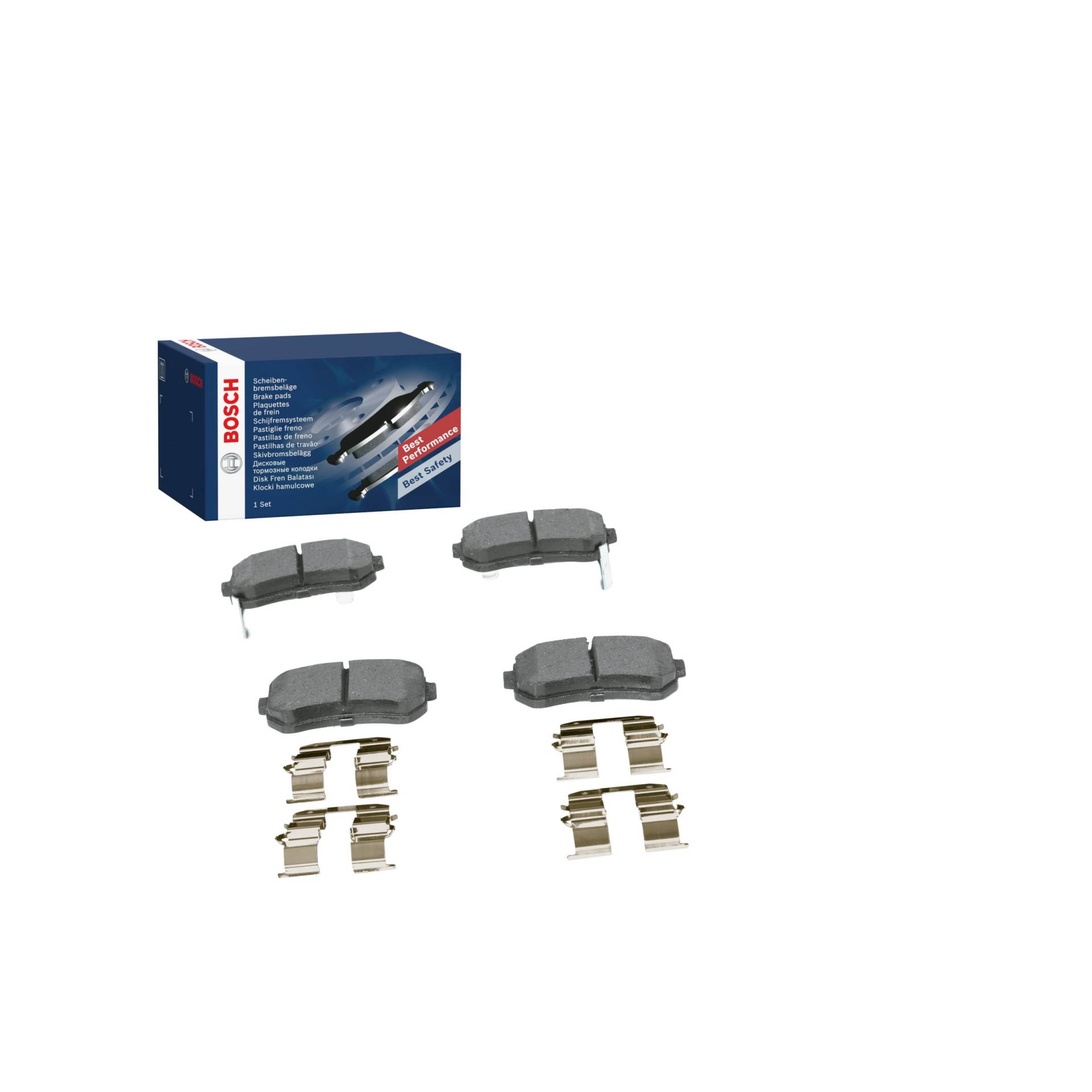 Bosch BP1051 Bremsbeläge - Hinterachse - ECE-R90 Zertifizierung - vier Bremsbeläge pro Set von Bosch