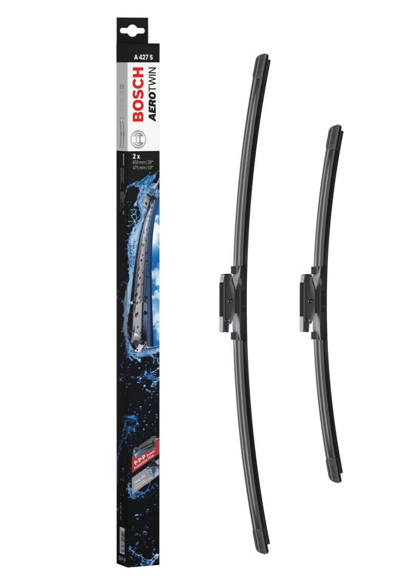 Bosch Automotive Scheibenwischer Aerotwin A427S, Länge: 650mm/475mm − Set für Frontscheibe - Nur für Rechtslenker-Fahrzeuge (UK) von Bosch