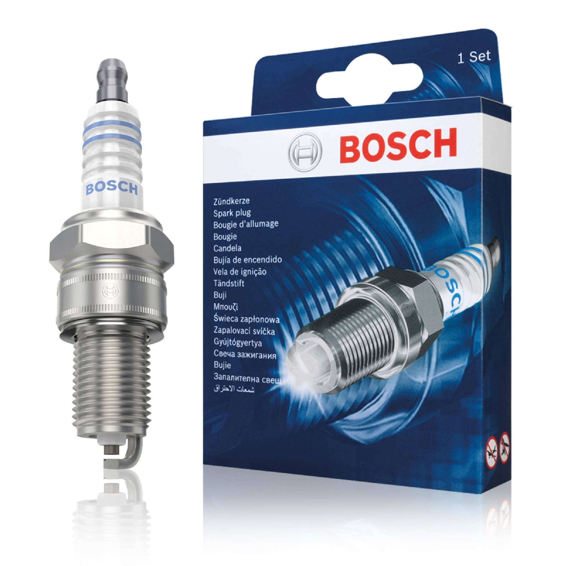 Bosch Automotive WR7DC (+1) - Nickel Zündkerzen - 4er Set von Bosch