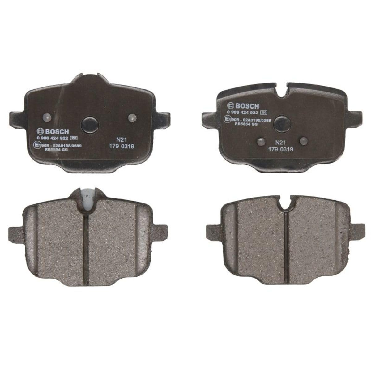 Bosch BP1616 Bremsbeläge - ECE-R90 Zertifizierung - 4 Bremsbeläge pro Set von Bosch Automotive