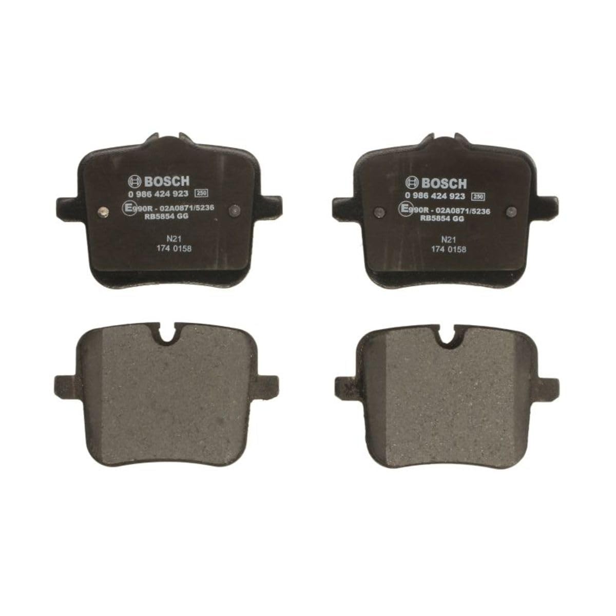 Bosch BP1618 Bremsbeläge - ECE-R90 Zertifizierung - 4 Bremsbeläge pro Set von Bosch Automotive