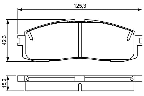 Bosch BP1619 Bremsbeläge, ECE-R90-Zertifizierung, 1 Satz mit 4 Bremsbelägen von Bosch