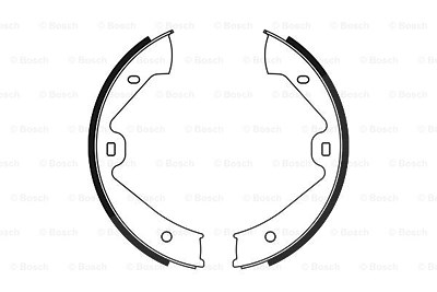 Bosch Bremsbackensatz, Feststellbremse [Hersteller-Nr. 0986487755] für Porsche, VW von Bosch