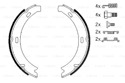 Bosch Bremsbackensatz, Feststellbremse [Hersteller-Nr. 0986487584] für Mercedes-Benz von Bosch