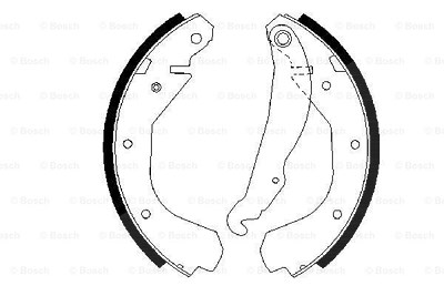 Bosch Bremsbackensatz [Hersteller-Nr. 0986487199] für Opel, Vauxhall von Bosch