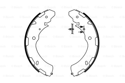 Bosch Bremsbackensatz [Hersteller-Nr. 0986487758] für Mitsubishi von Bosch