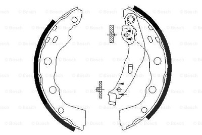 Bosch Bremsbackensatz [Hersteller-Nr. 0986487577] für Mitsubishi von Bosch