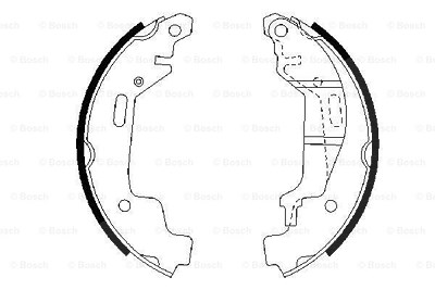 Bosch Bremsbackensatz [Hersteller-Nr. 0986487576] für Vauxhall, Opel von Bosch