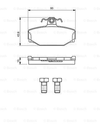 Bosch Bremsbeläge hinten (Satz) [Hersteller-Nr. 0986460995] für Volvo von Bosch