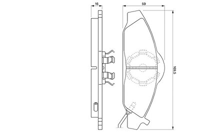 Bosch Bremsbeläge vorne (Satz) [Hersteller-Nr. 0986424551] für Alfa Romeo, Daewoo, Ssangyong von Bosch