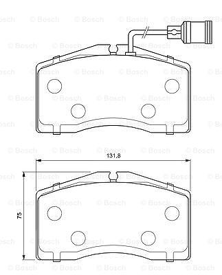 Bosch Bremsbelagsatz, Scheibenbremse [Hersteller-Nr. 0986424664] für Audi von Bosch