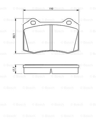 Bosch Bremsbelagsatz, Scheibenbremse [Hersteller-Nr. 0986494486] für Ford, Seat von Bosch