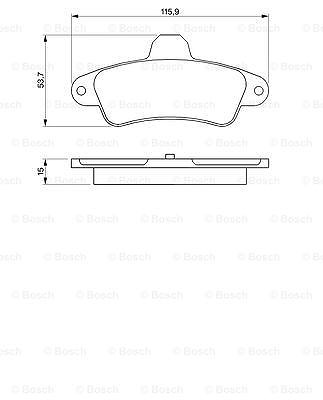 Bosch Bremsbelagsatz, Scheibenbremse [Hersteller-Nr. 0986424277] für Ford von Bosch