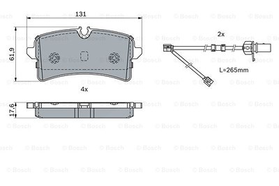 Bosch Bremsbelagsatz, Scheibenbremse [Hersteller-Nr. 0986424404] für Bentley von Bosch