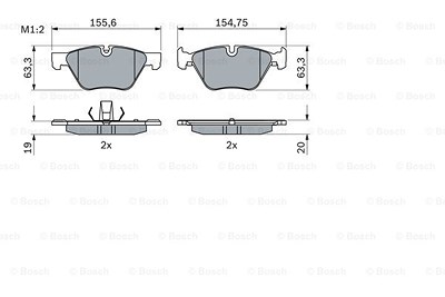 Bosch Bremsbelagsatz, Scheibenbremse [Hersteller-Nr. 0986424620] für BMW von Bosch